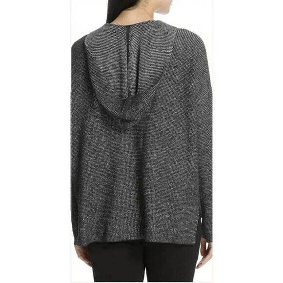 A5 Auth EILEEN FISHER Organic Linen Organic Cotton 2 Tone Box Top Sweater Size S - Picture 5 of 8